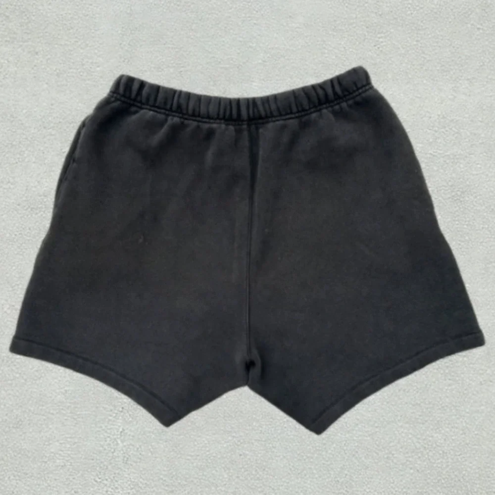 Fear of God Essentials Fleece Sweat Shorts Mens XS Washed Black Drawstring